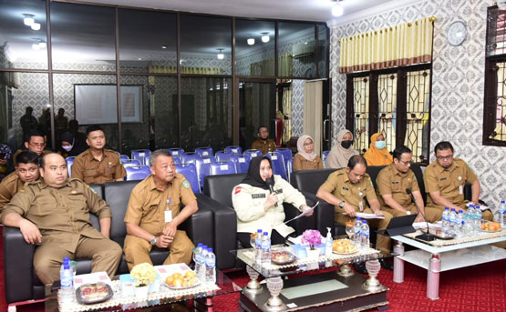 Bupati Kasmarni Paparkan Proposal DAK Integrasi Secara Virtual