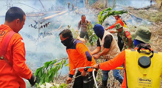 25 Hektar Karhutla Terjadi di Rohul, Helikopter di Kerahkan