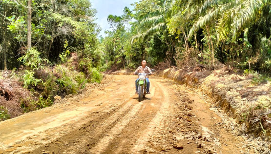 Hasil TMMD 114 Kodim 0301/PBR: Pengerasan Jalan Lingkar Kulim Mulai Dilintasi Warga
