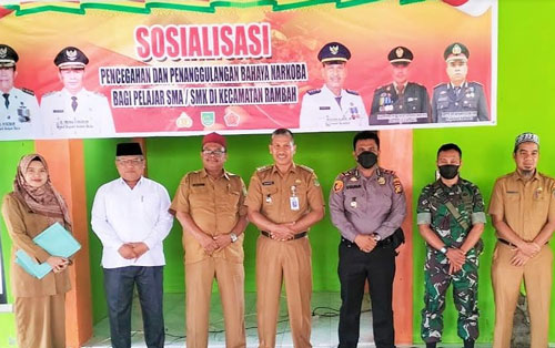 Pemcam Rambah Kabupaten Rokan Hulu Sosialisasi Bahaya Narkoba