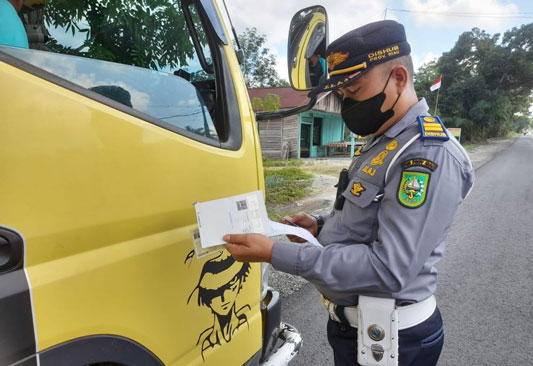 Dishub Riau Tilang 1.532 Unit Kendaraan Over Dimensi