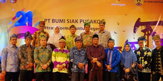 Sekda Arfan Hadir Syukuran PT Bumi Siak Pusako ke 21