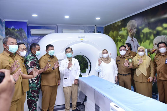 Diresmikan Bupati Bengkalis Kasmarni, Kini RSUD Mandau Miliki Alat CT Scan