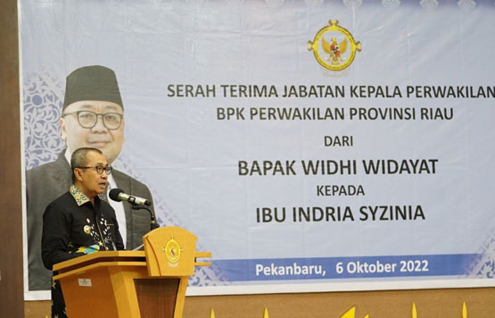 Hadiri Sertijab Kepala BPK Perwakilan Riau, Gubri: Selamat Bertugas