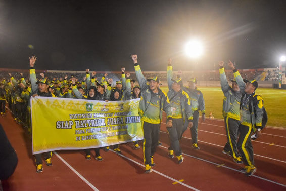 Porprov X Riau Resmi Dibuka, Kontingen Bengkalis Tekad Pertahankan Juara Umum