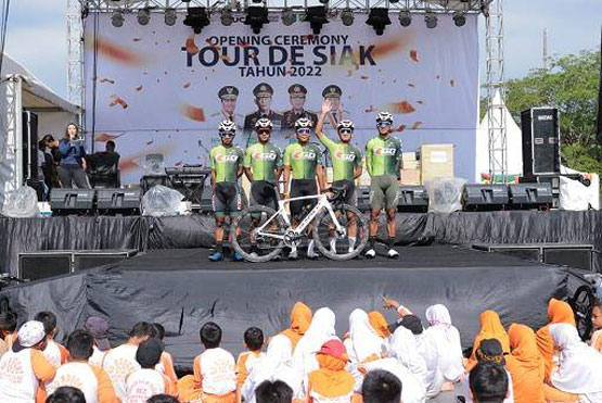 Berlangsung 4 Hari, Balap Sepeda Internasional Tour de Siak 2022 Resmi Dimulai