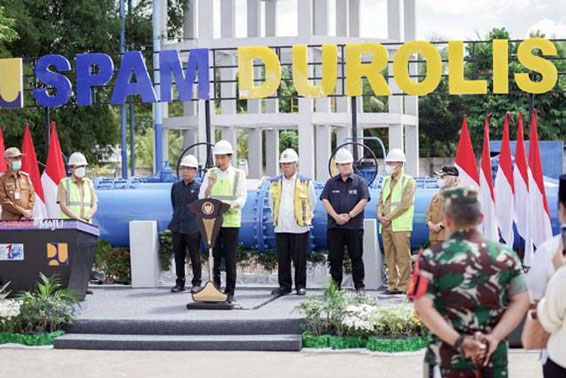 Presiden Jokowi Resmikan SPAM Durolis Rokan Hilir