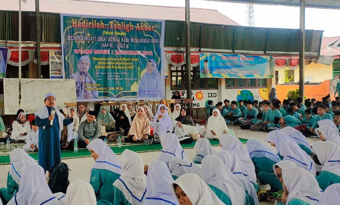 Semarak Peringatan Isra Miraj 1444 H, UPT SMPN 1 Bangkinang Gelar Lomba Cerdas Alquran dan Tablig Akbar