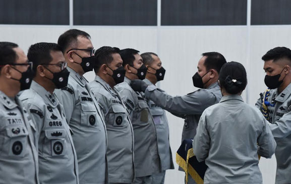 Bakamla RI Gelar Upacara Kenkat, Pengukuhan dan Sertijab Pimpinan Tinggi