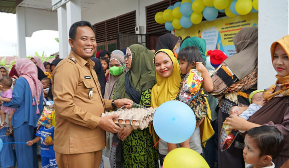 Wabup Rohil Hadiri Launching Crash Program Polio di Kepenghuluan Labuhan Tangga Besar