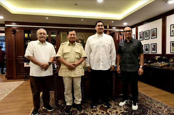 Menhan Prabowo Terima Kunjungan Menpora Dito, Sampaikan Harapan Semangat Baru Untuk Kemajuan Bangsa