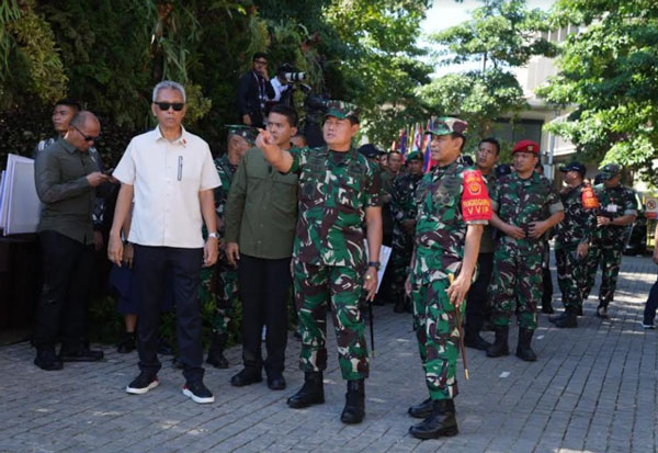 Didampingi Pangdam IX/Udayana, Panglima TNI Tinjau Kesiapan Venue dan Penempatan Personel Pengamanan KTT ASEAN