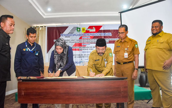 Maksimalkan Kelistrikan dan Energi, Pemkab Bengkalis Lakukan Kesepakatan Bersama PLN
