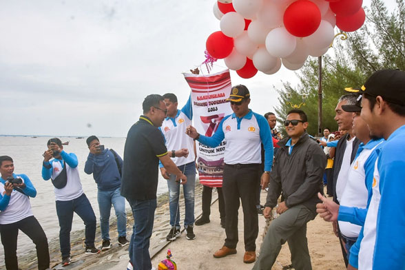 Semarak HUT Bhayangkara ke-77, Bupati Bengkalis Lepas para Anglers Fishing Tournament
