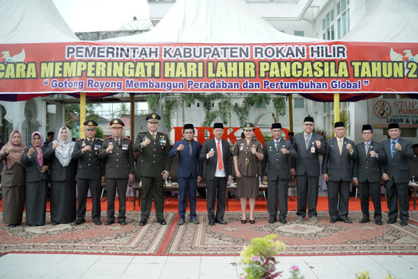 Jadi Irup Upacara Peringatan Hari Lahir Pancasila, Bupati Rohil Sampaikan Amanat Presiden RI