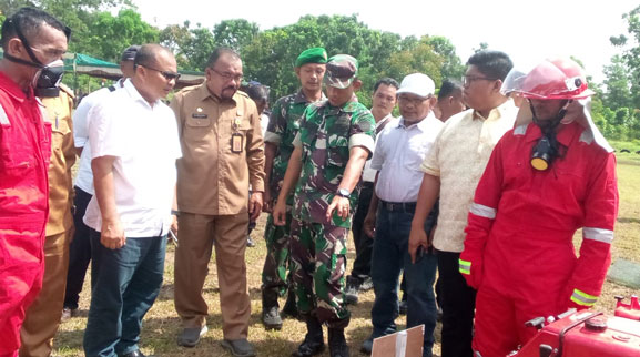 Wakili Bupati Rohil, Suwandi Jadi Irup Apel Kesiapan Penanggulangan Karhutla di PT SIP