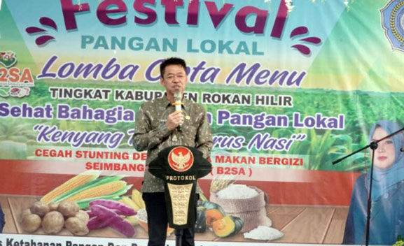 Cegah Stunting, Bupati Rohil Buka Festival Pangan Lokal