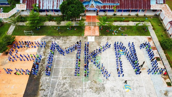 396 Siswa SMKN 1 Rambah di Rokan Hulu Riau Antusias Ikuti Kegiatan MPLS