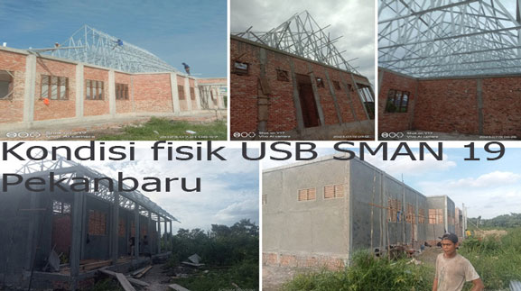Realisasi Fisik Pembangunan 14 USB SMAN Disdik Riau Capai 35-45 Persen