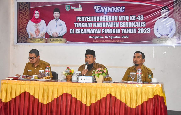 MTQ Kabupaten Bengkalis Ke-48 Bakal Digelar di Pinggir, Camat Ekspos Kesiapan