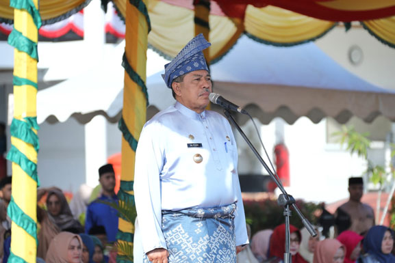 Pemkab Siak Gelar Upacara HUT Riau Ke-66