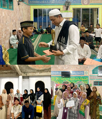 Mahasiswa Kukerta UNRI Laksanakan Goro dan Lomba Peringatan 1 Muharram 1445 H di Desa Tambang