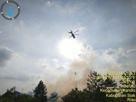 Wadansatgas Karhutla Riau Apresiasi Bantuan Pemadaman Dari APP Sinar Mas