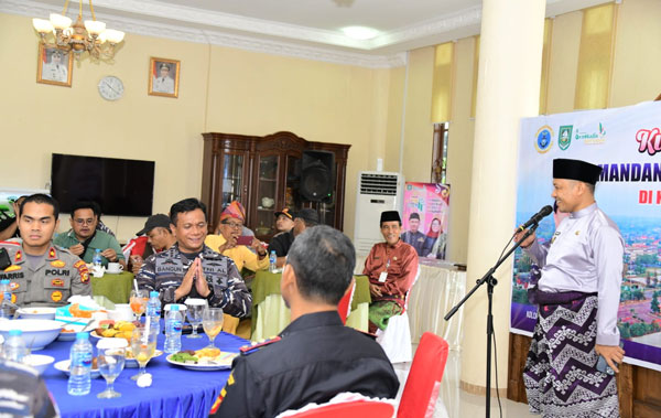 Kuker ke Negeri Junjungan, Danlanal Dumai Dijamu Pemkab Bengkalis