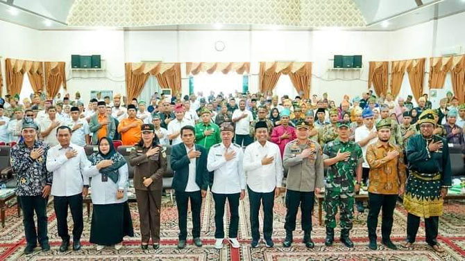 Deklarasi Damai Pemilu 2024, Bupati Rohil Ajak Seluruh Lapisan Saling Bersinergi
