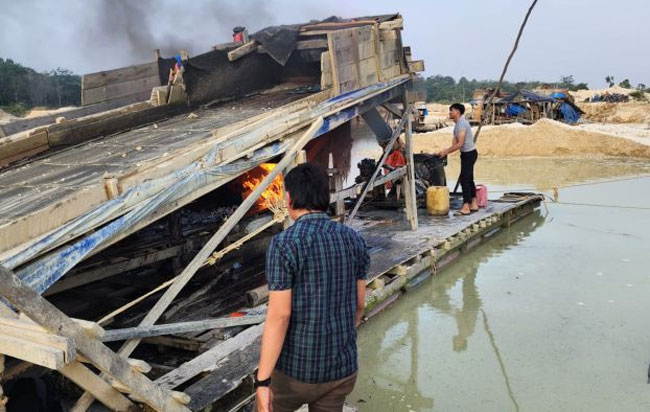 Polres Kuansing Tertibkan PETI di Desa Petapahan