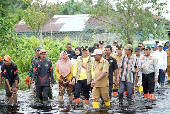 Pimpin Apel, Bupati Afrizal Sintong Tetapkan Status Rokan Hilir Darurat Siaga Banjir 2023