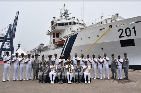 Bakamla RI Sambut Kedatangan Kapal Indian Coast Guard Samudra Prahari