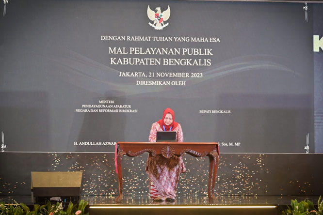 Miliki 291 Pelayanan Perizinan, MPP Kabupaten Bengkalis Diresmikan Menpan-RB Bersamaan MPP 12 Kab/Kota Se-Indonesia