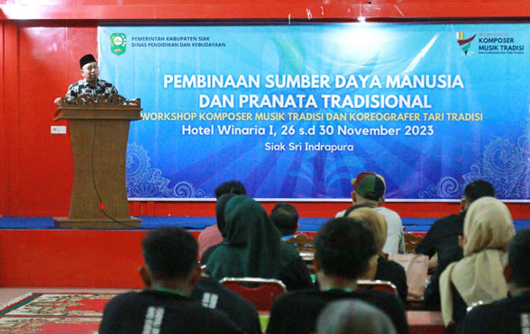 Disdikbud Siak Gelar Workshop Komposer Musik dan Koreografer Tari Tradisi