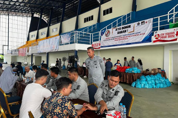 Jelang HUT Bakamla RI ke-18, Pangkalan Bakamla Batam Gelar Donor Darah