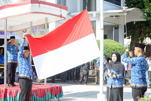 Bupati Rohil  Jadi Pembina Upacara HUT KORPRI ke-52 Tahun 2023