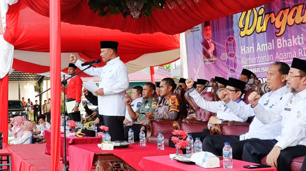 Wabup Bagus Santoso Pimpin Apel Peringatan Hari Amal Bhakti Ke-78 Kementerian Agama