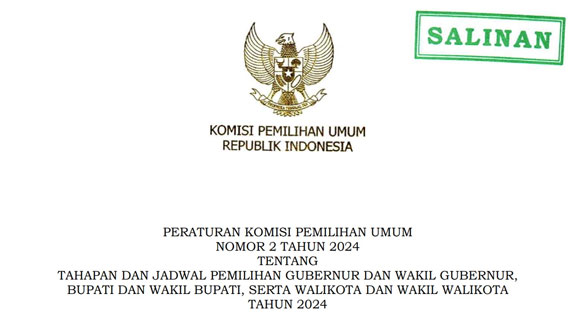 KPU RI Terbitkan PKPU Pilkada 2024, Berikut Jadwal dan Tahapannya