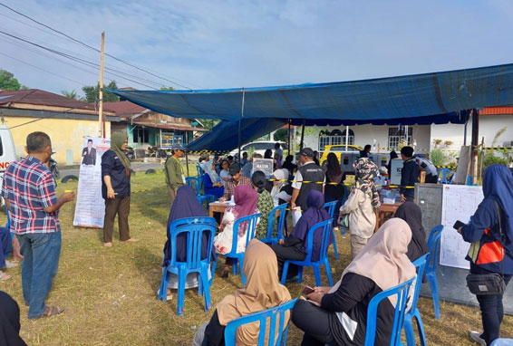 Dikawal Ketat, 2 TPS di Bengkalis Langsungkan Pemungutan Suara Ulang