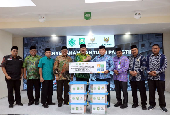 Baznas Siak Kembali Serahkan Bantuan Kemanusiaan Palestina Tahap II Ke Baznas RI
