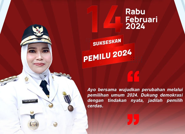 Meriahkan Pesta Demokrasi, Bupati Kasmarni Ajak Masyarakat Ke TPS