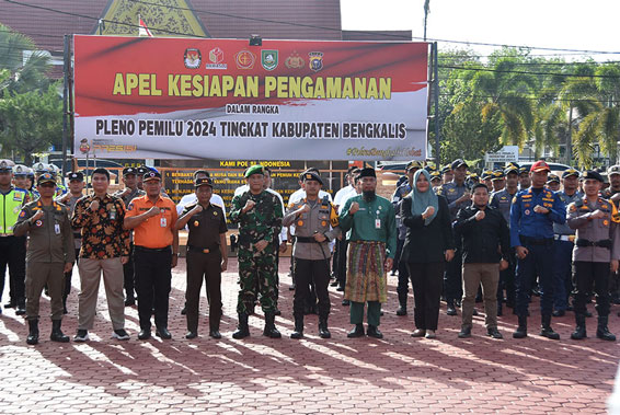 , Polres Bengkalis Gelar Apel Pengamanan Pleno Penetapan Hasil Pemilu 2024