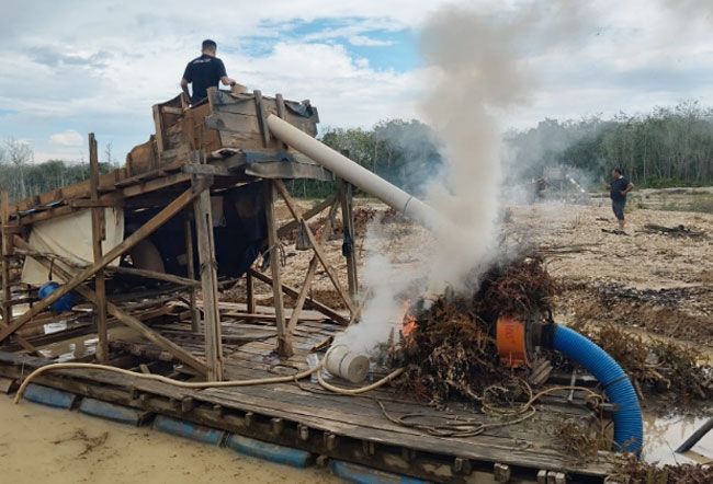 Polsek Benai Tertibkan Aktivitas PETI di Dua Desa