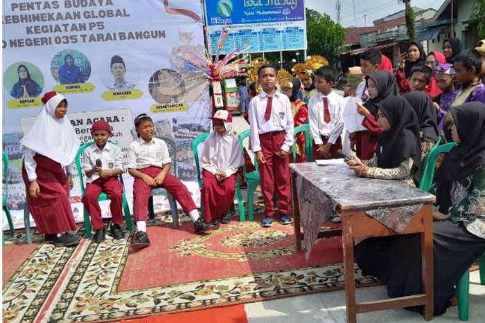 Menarik, Siswa UPT SDN 035 Tarai Bangun Tampilkan Drama Antibulying