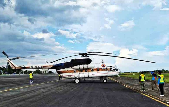 Heli Water Bombing BNPB Tiba di Riau