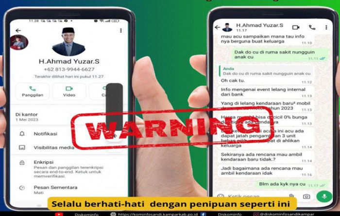 Waspada! Ada Oknum Catut Nama Pj Sekda Kampar untuk Menipu