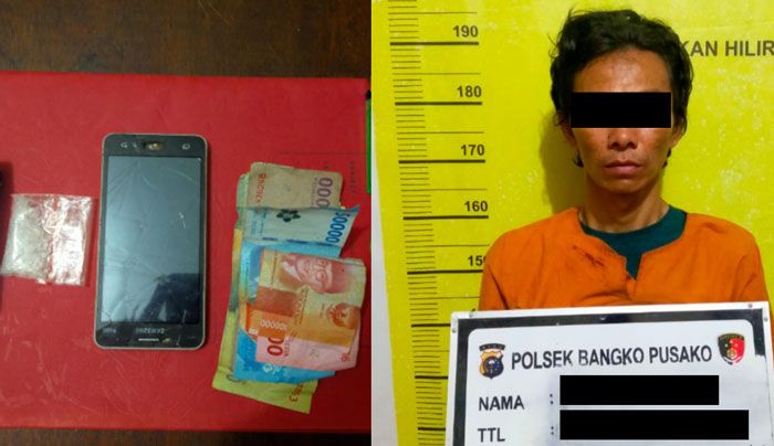Polsek Bangko Pusako Ringkus Pengedar Sabu di Hotel