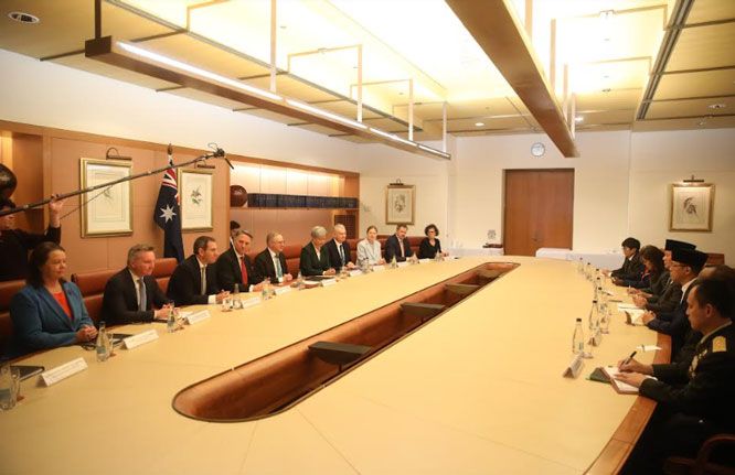 Tingkatkan Hubungan Bilateral, Menhan Prabowo Temui Perdana Menteri dan Menhan Australia