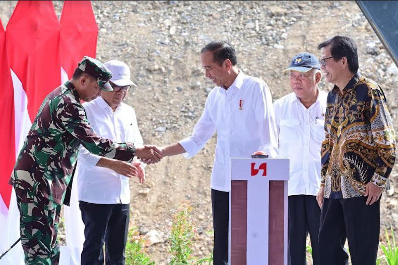 Panglima TNI Dampingi Presiden RI Groundbreaking dan Resmikan Infrastruktur di IKN