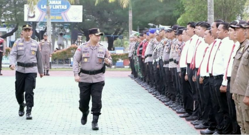 Polres Siak Laksanakan Apel Gelar Pasukan dan Deklarasikan Netralitas